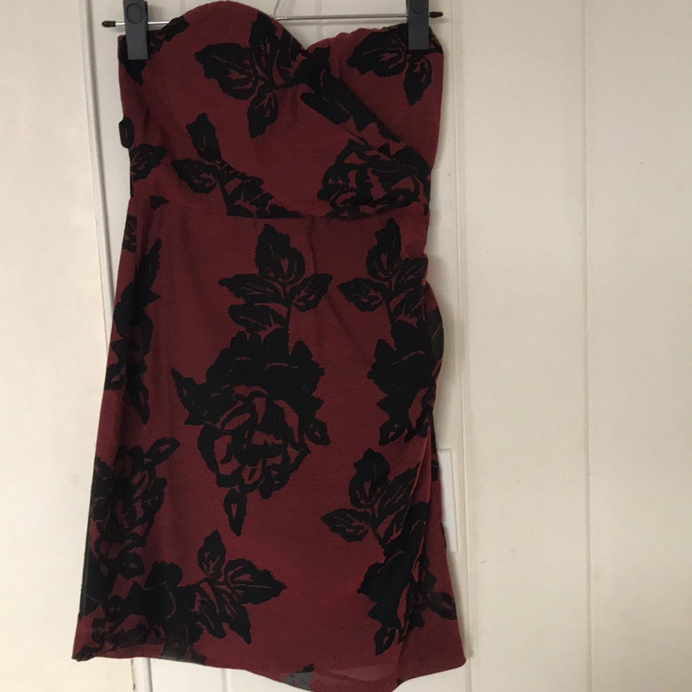 Strapless mini dress